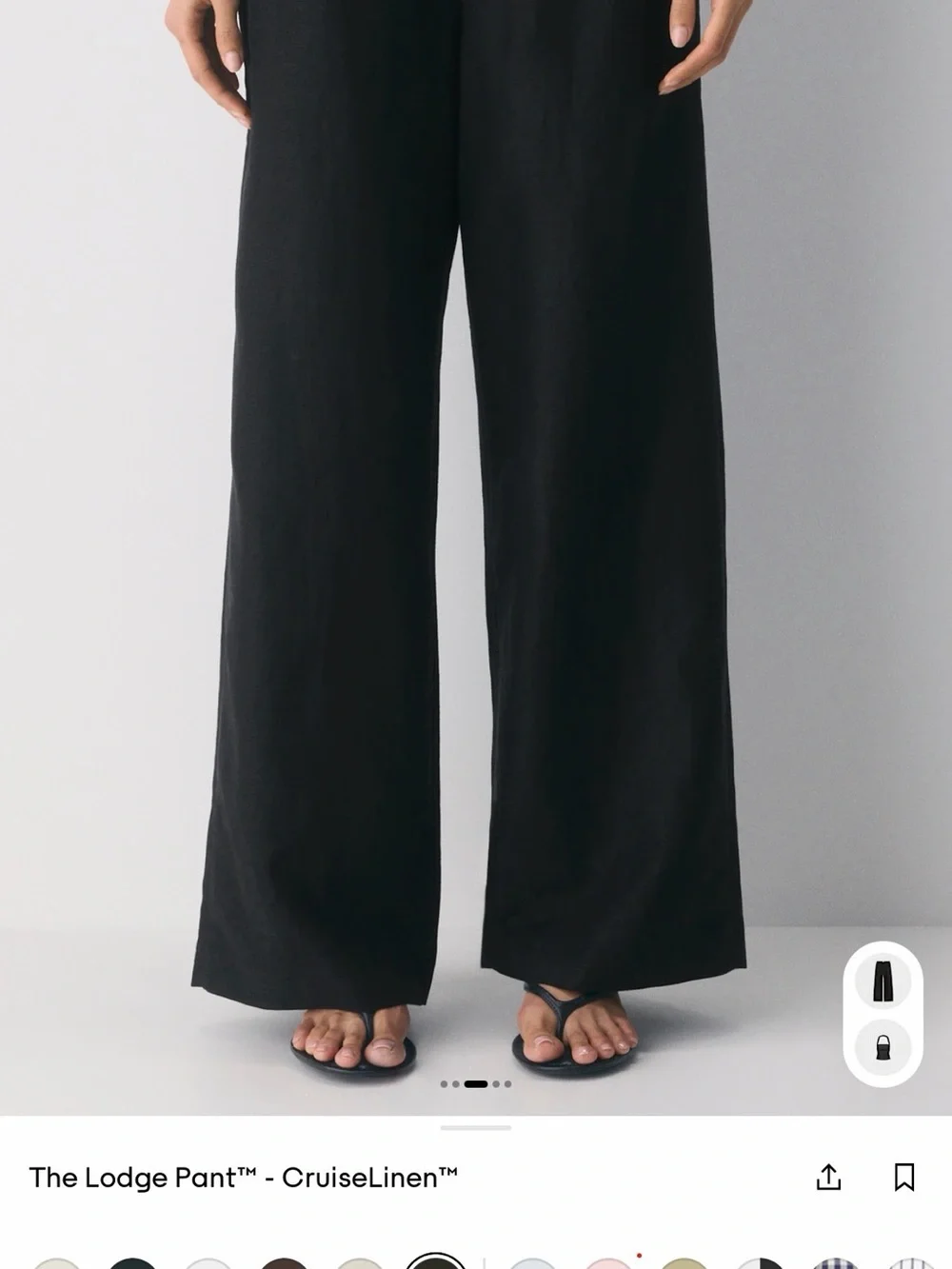 Wilfred Free Lodge Black Linen Pants